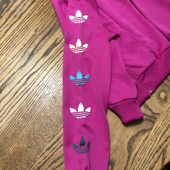 Beautiful Magenta Pink Adidas Track Jacket - Picture 2 of 5